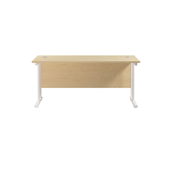 Jemini Rectangular Cantilever Desk 1800x600x730mm Maple/White KF806660