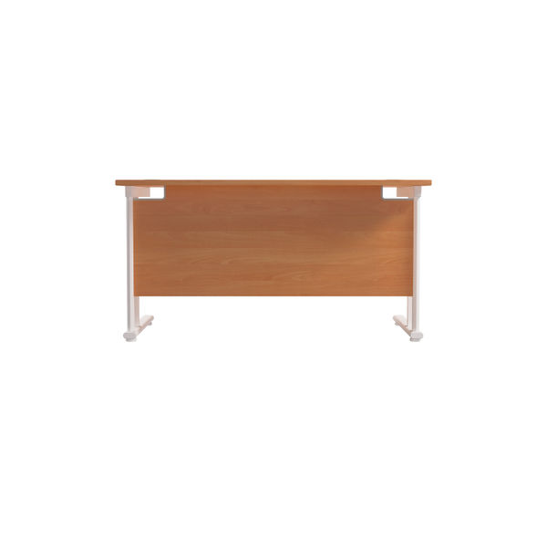 Jemini Rectangular Cantilever Desk 1200x800x730mm Beech/White KF806868