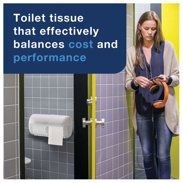 Tork T4 Conventional Toilet Paper Roll Advanced 2-Ply White 320 Sheets (Pack of 36) 100320