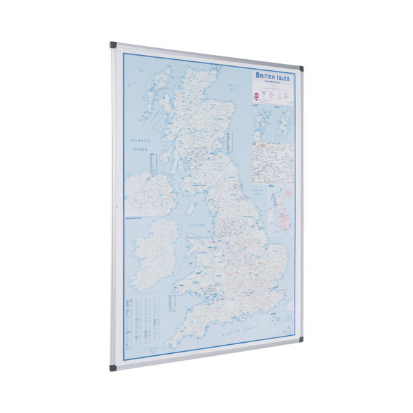 Bi-Office Maya Magnetic British Isles Sales + Marketing Map 120x90cm MAP0200602