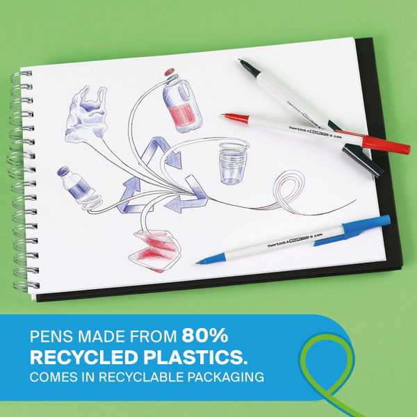PaperMate Kilometrico Ballpoint Pen Medium 1.0mm Blue (Pack of 8) 2187679