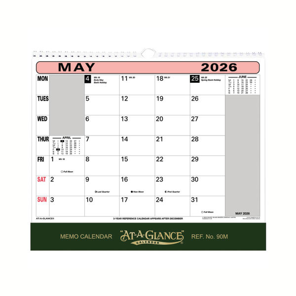 At-A-Glance Wall Calendar 2026 90M26