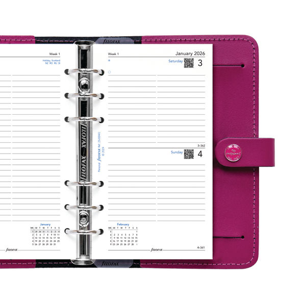 Filofax Refill Personal Day Per Page Appointment 2026 26-68441
