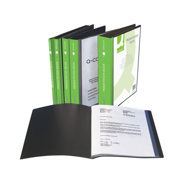 Q-Connect Presentation Display Book 100 Pocket A4 Black KF01271