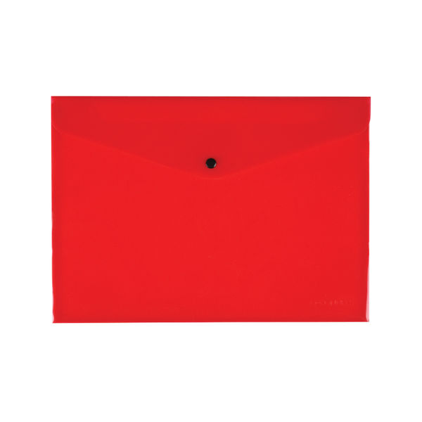 Q-Connect Polypropylene Document Folder A4 Red (Pack of 12) KF03594