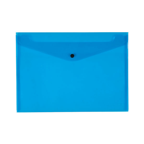 Q-Connect Polypropylene Document Folder A4 Blue (Pack of 12) KF03596