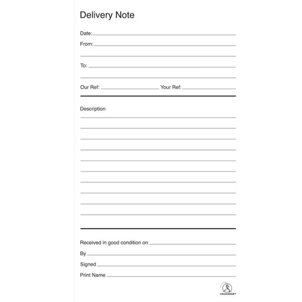 Challenge Carbonless Duplicate Delivery Book 100 Slips (Pack of 5) - F63036