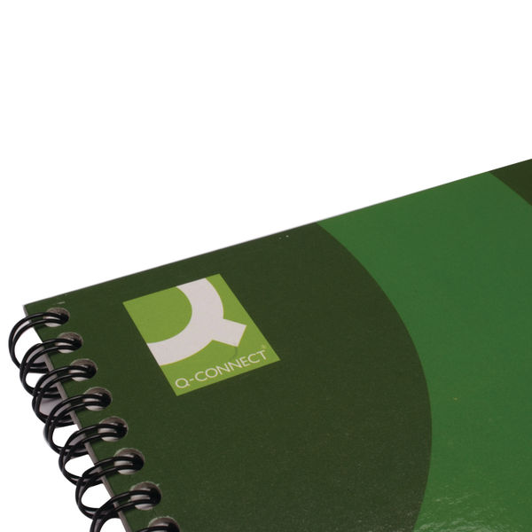 Q-Connect Recycled Wirebound Notebook A5 Green (Pack of 3) KF03732