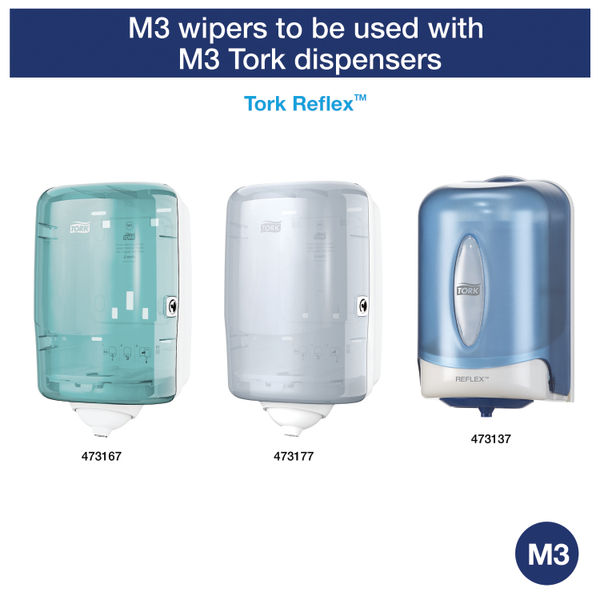 Tork Reflex M3 Wiping Paper + 2-Ply 200 Sheets (Pack of 9) 473474