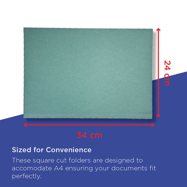 Guildhall Square Cut Folder Heavyweight Foolscap Blue (Pack of 100) FS290-BLUZ