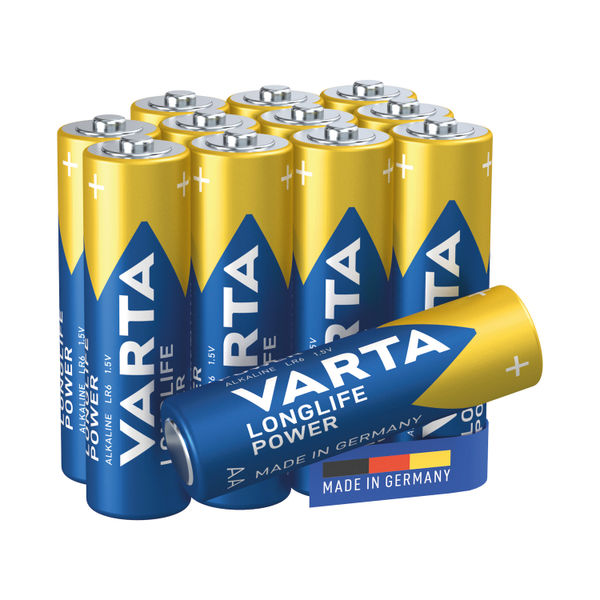 Varta Longlife Power AA Alkaline Battery 1.5V (Pack of 12) 4906121782