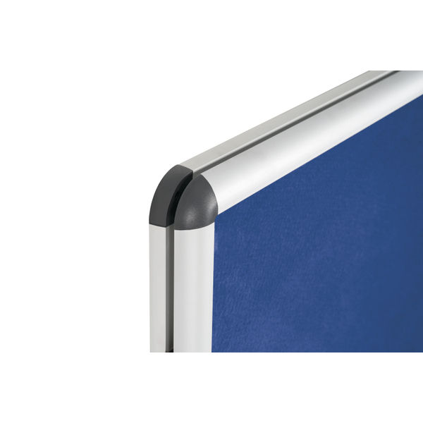 Bi-Office Enclore Display Case Blue Felt Acrylic Aluminium Frame 40xA4 VT750107150