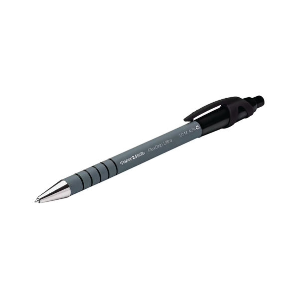 Paper Mate Medium Flexgrip Black Ballpoint Pens, Pack of 12 - S0190113