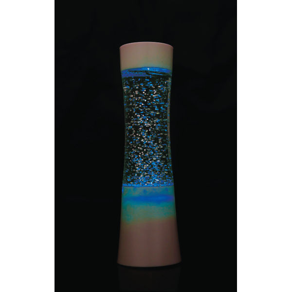 Miniature Shake and Shine LED Glitter Lamp White Base Battery Operated SGLL