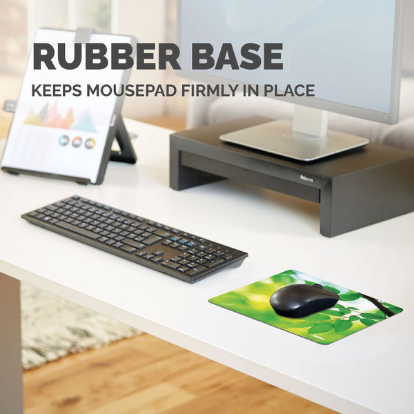 Fellowes Earth Series Mouse Mat Recycled Leaf Print 5903801