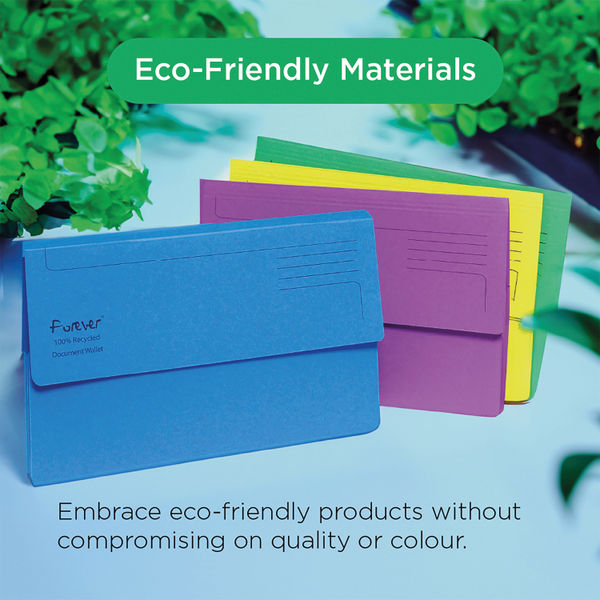 Exacompta Forever Document Wallet Manilla Foolscap Bright Blue (Pack of 25) 211/5001