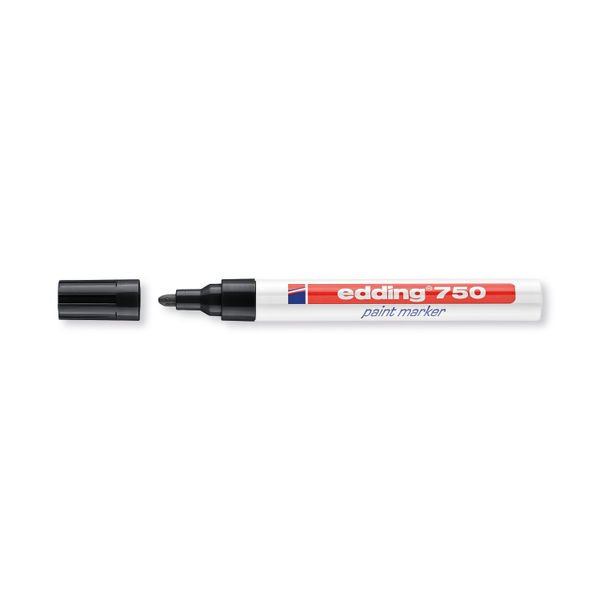 Edding 750 Bullet Tip Paint Marker Medium Black (Pack of 10) 750-001