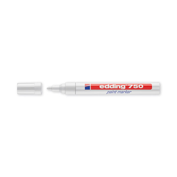 Edding 750 Opaque White Bullet Tip Paint Marker (Pack of 10) 750-049