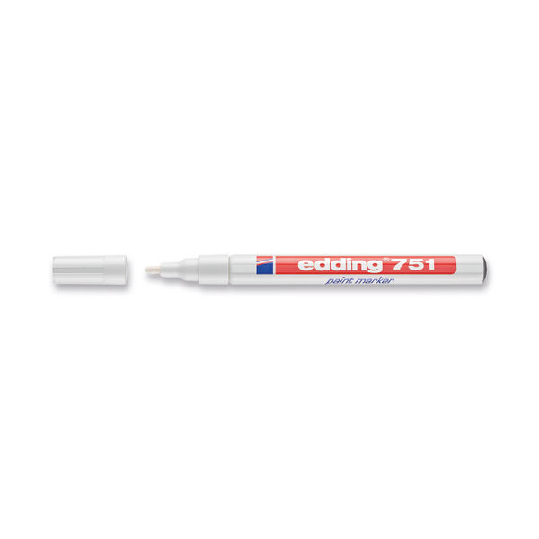 Edding 751 Bullet Tip Paint Marker Fine White (Pack of 10) 751-049