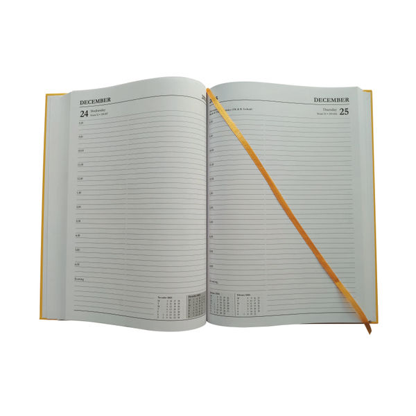 Academic Diary Day Per Page A5 Yellow 2025-26 KF1A5AYL25