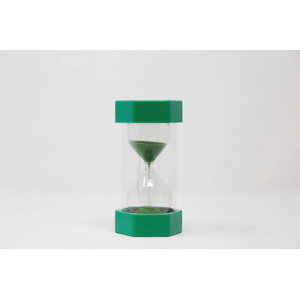 Sand Timer with Matching Coloured Sand 1 Minute Green/Clear 75x75x160mm ST1