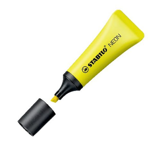 Stabilo Neon Yellow Highlighters (Pack of 10)
