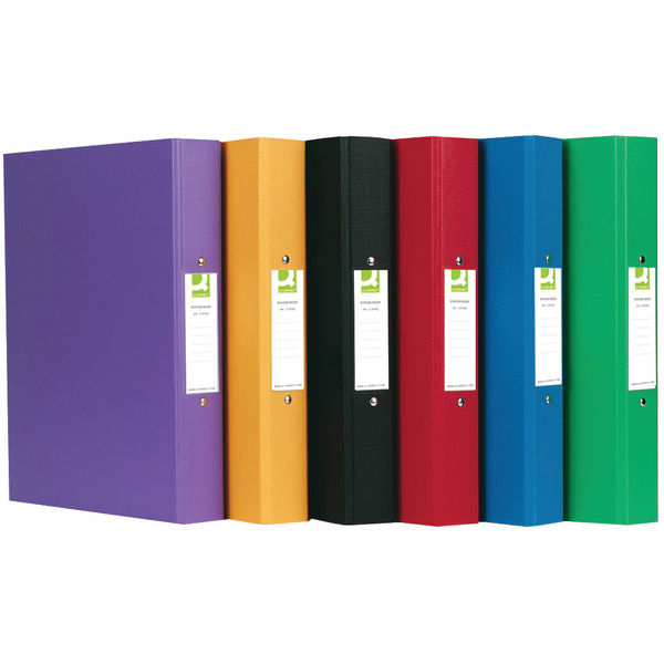 QConnect 25mm 2 Ring Binder Polypropylene A4 Assorted (10 Pack) KF71446