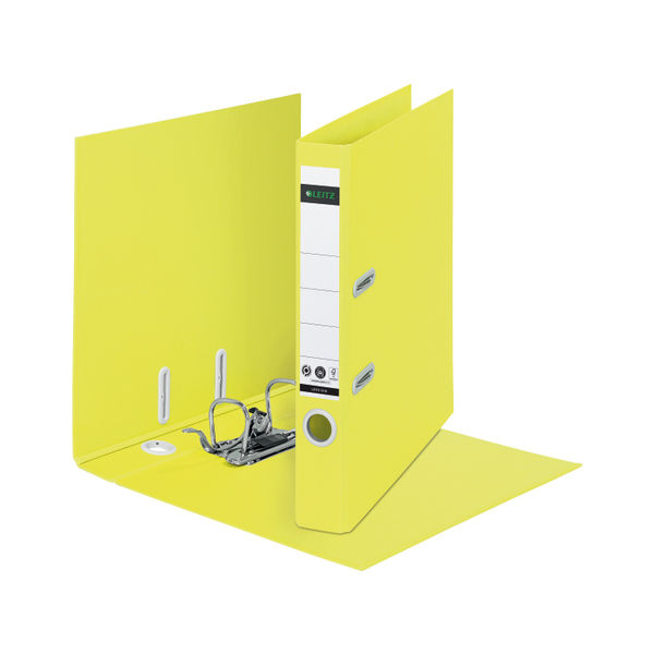 Leitz Recycle Lever Arch File A4 50mm Yellow (Pack of 10) 10190015