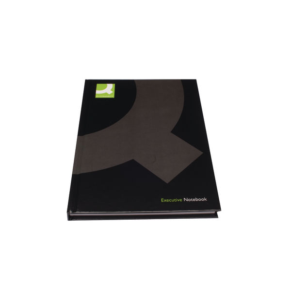 Q-Connect Hardback Casebound Notebook A5 Black (Pack of 3) KF03726