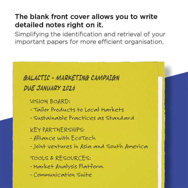 Exacompta Guildhall Square Cut Folder 315gsm Foolscap Yellow (Pack of 100) FS315-YLWZ