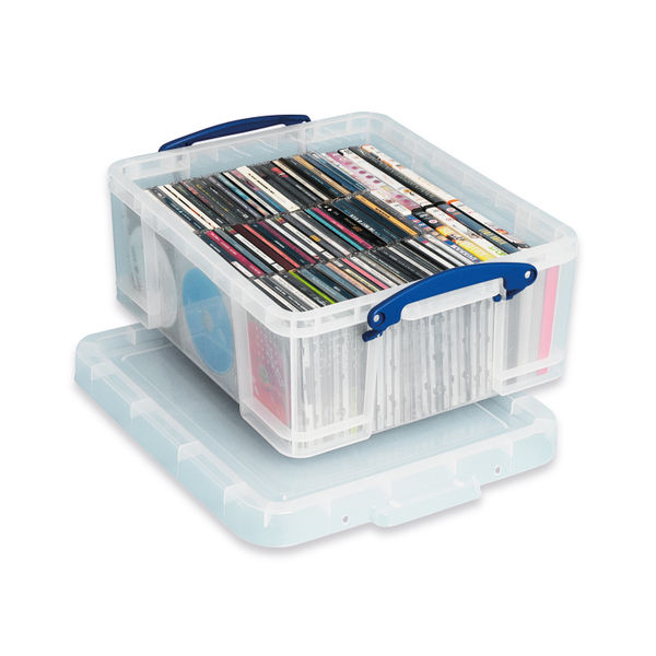 Really Useful Clear 18 Litre Plastic Storage Box | EBCCD