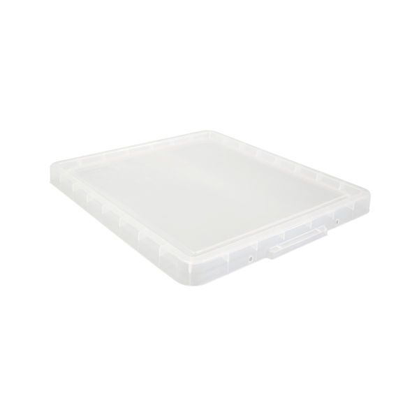 Really Useful 64L Plastic Storage Box with Lid Clear