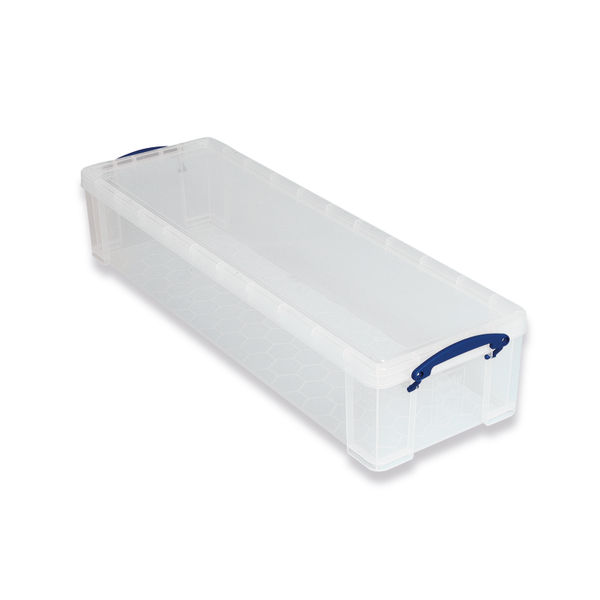 Really Useful 22L Plastic Storage Box With Lid Clear