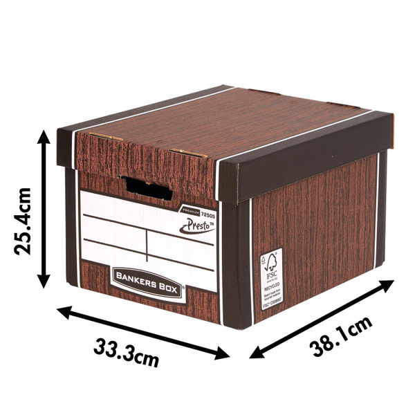 Bankers Box Premium Classic Box Wood Grain (5 Pack) 7250513