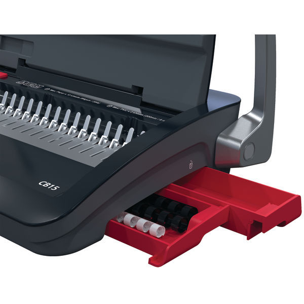 GBC CB15 Manual Comb Binding Machine Black/Red 4410061