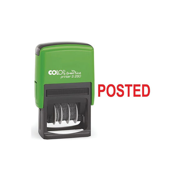 COLOP Green Line Word Stamp POSTED Red (Impressions size: 38x14mm) GLP20POST