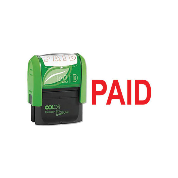 COLOP Green Line PAID Self-Inking Stamp - EM42397