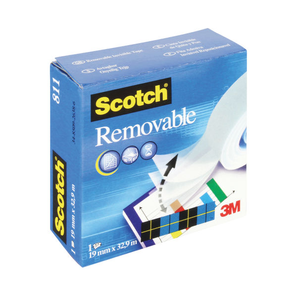 Scotch 811 19mm x 33m Removable Magic Tape | 8111933