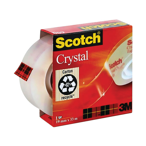 Scotch Tape - 19mm x 33m Crystal Clear Tape - 600