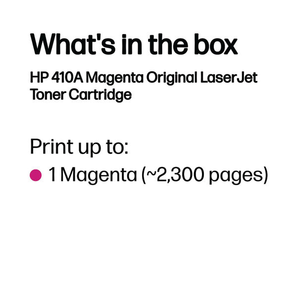HP 410A Original LaserJet Toner Cartridge Magenta CF413A