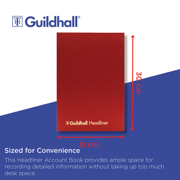 Guildhall 38 Series Headliner Book, 6 Cash Columns - 1147