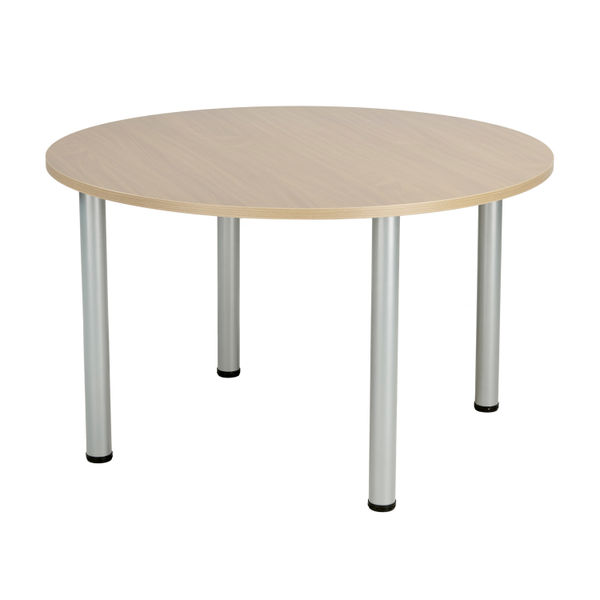 Jemini Circular Meeting Table 1200x1200x730mm Maple KF840183