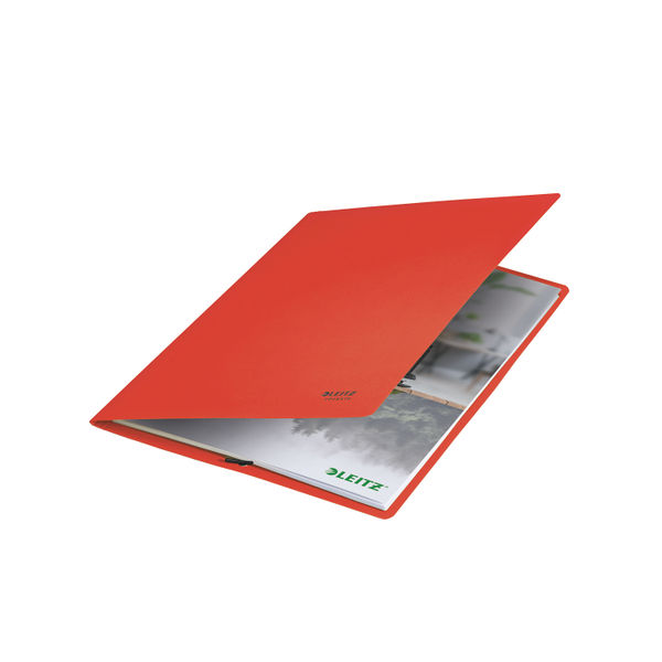 Leitz Recycle Card Folder/Elastic Bands A4 Red (Pack of 10) 39080025
