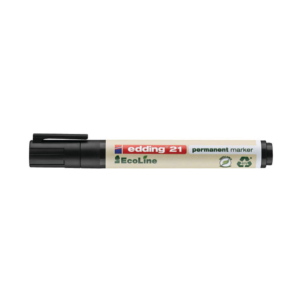 Edding 21 Ecoline Permanent Markers Black (Pack of 10) 4-21001