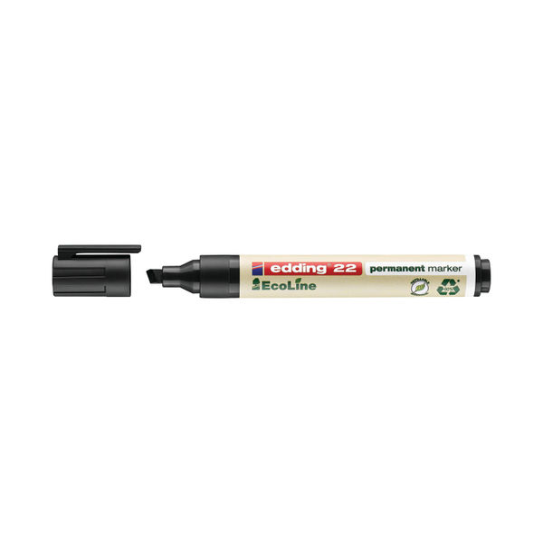 Edding 22 Ecoline Permanent Marker Black (Pack of 10) 4-22001
