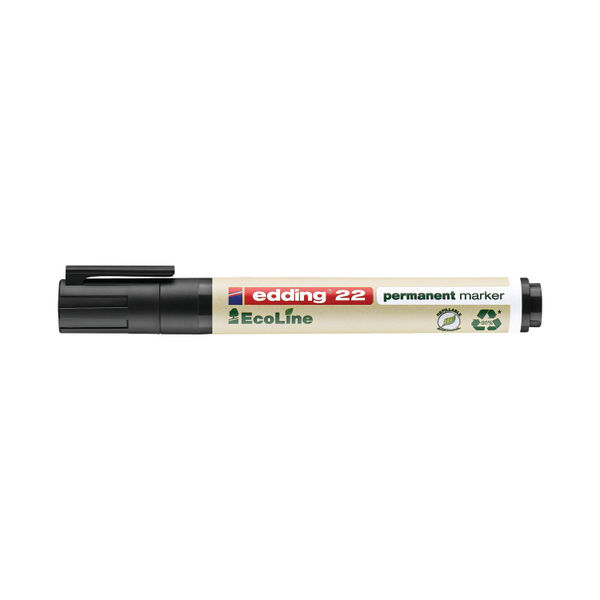 Edding 22 Ecoline Permanent Marker Black (Pack of 10) 4-22001