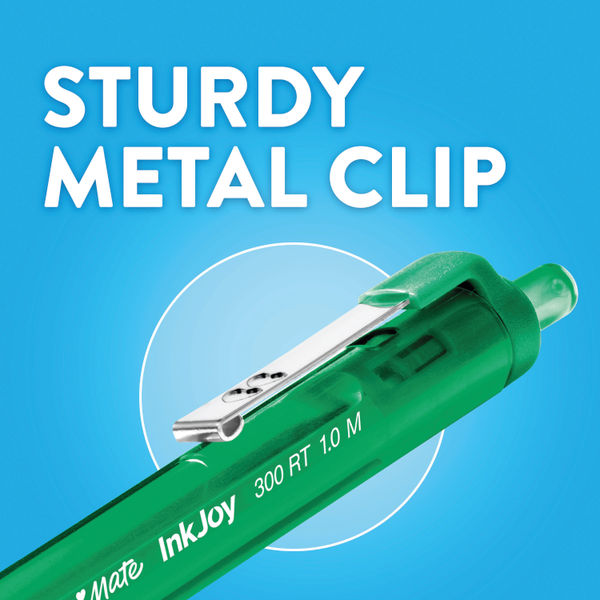 PaperMate Inkjoy 300Rt Ballpoint Medium 1.0mm Tip Black (Pack of 24) 2223762