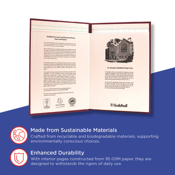 Guildhall 38 Series Headliner Book, 6 Cash Columns - 1147