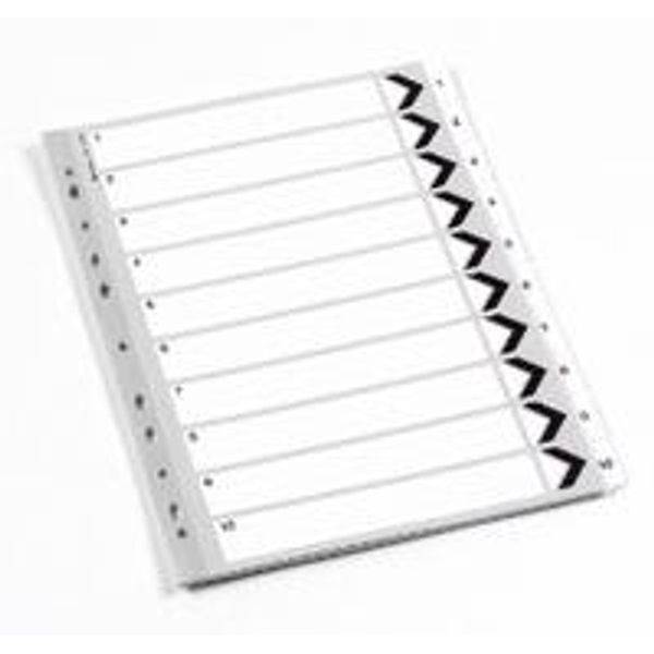 Q-Connect 1-10 Index Multi-Punched Reinforced Board Clear Tab A4 White ...