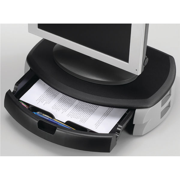 Q-Connect Monitor/Printer Stand with Storage Drawer Black KF20081